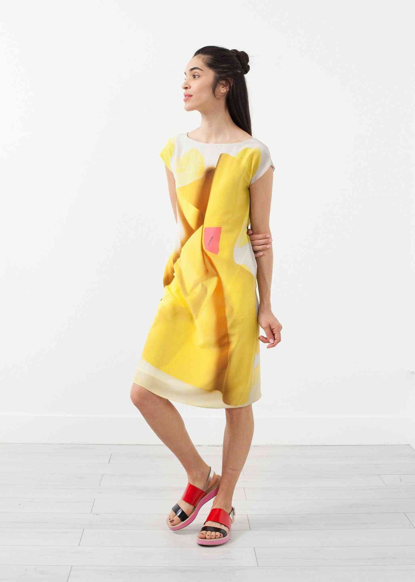 Paper Dress Antoni & Alison women's dresses Yellow 8 7572880809