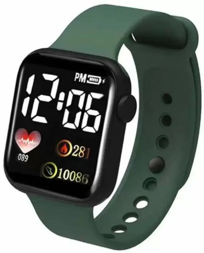 Lifestyle Dial Color Black Silicon Strap Digital Watch - For Boys & Girls HL-Globe i5 Power led Green Dev Store Default Title 7572880809