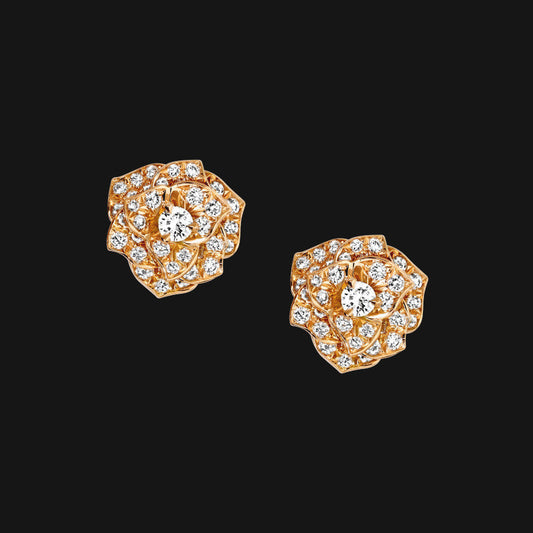 14k Bloom Earrings - Rose Gold Earring Elegance - Dev Store