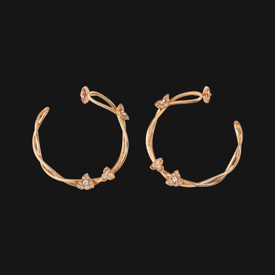 14k Intertwined Earrings with Elegant Design - Dev Store
