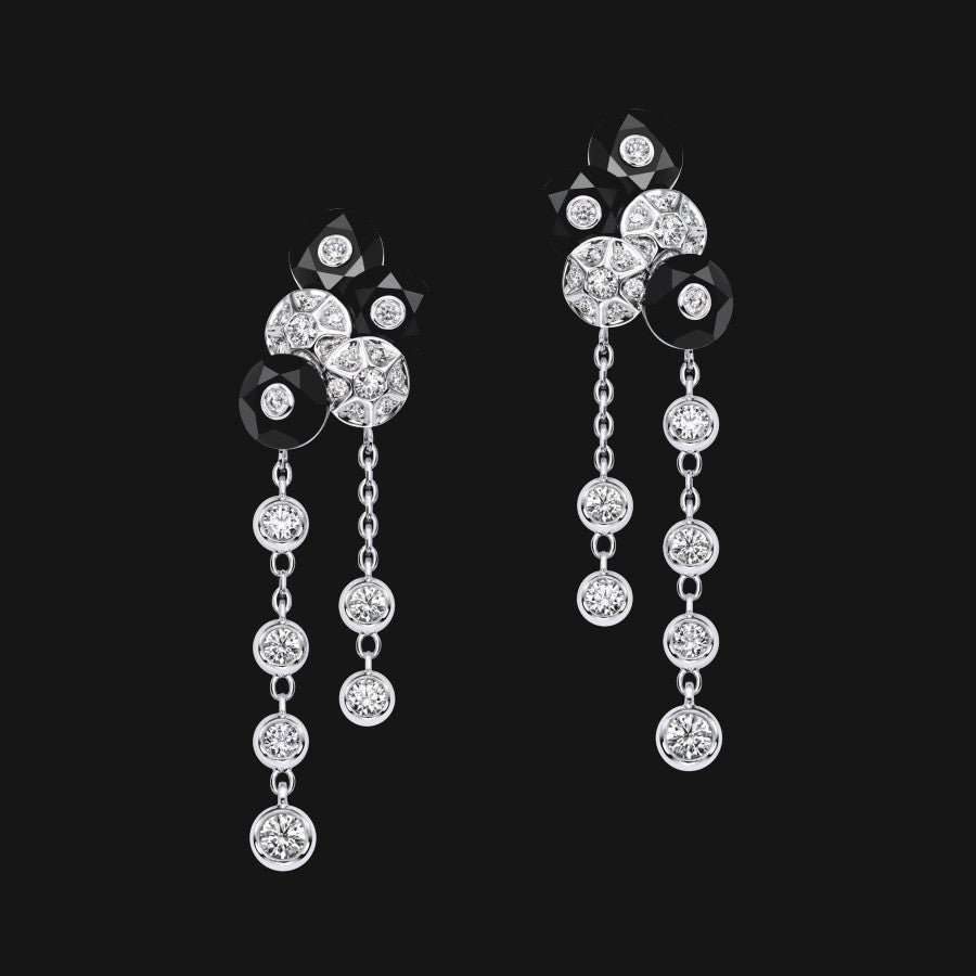 18k Dangling Obsidian Earrings - Dev Store