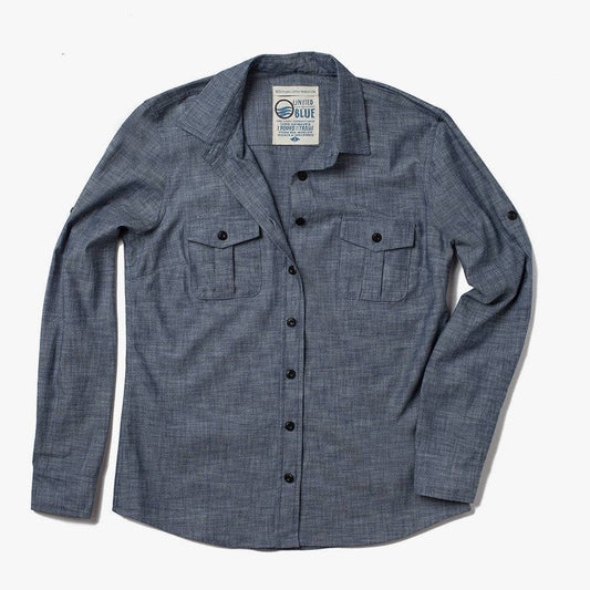 Blue Chambray / XS Blue Chambray / S Blue Chambray / M Blue Chambray / L Blue Chambray / XL United By Blue United By Blue Womens Womens 43WCHBL1 43WCHBL2 43WCHBL3 43WCHBL4 43WCHBL5