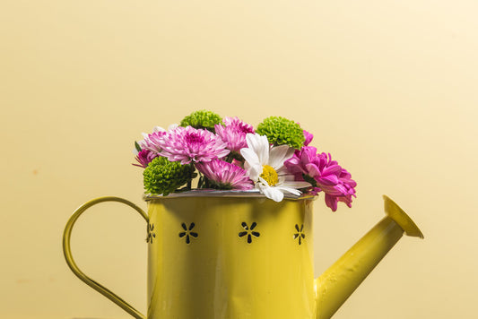 Vibrant Yellow Watering Can for Outdoor Use