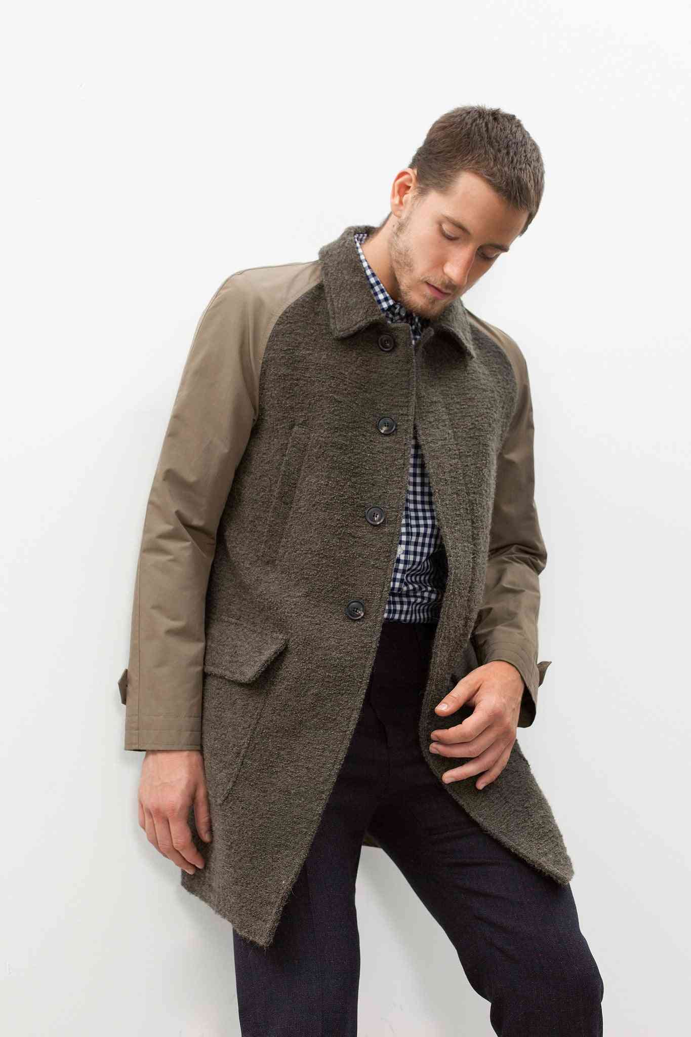 Raglan Maniche Coat in Olive Mauro Grifoni men's coats & jackets Italian 48 Olive 7572880809