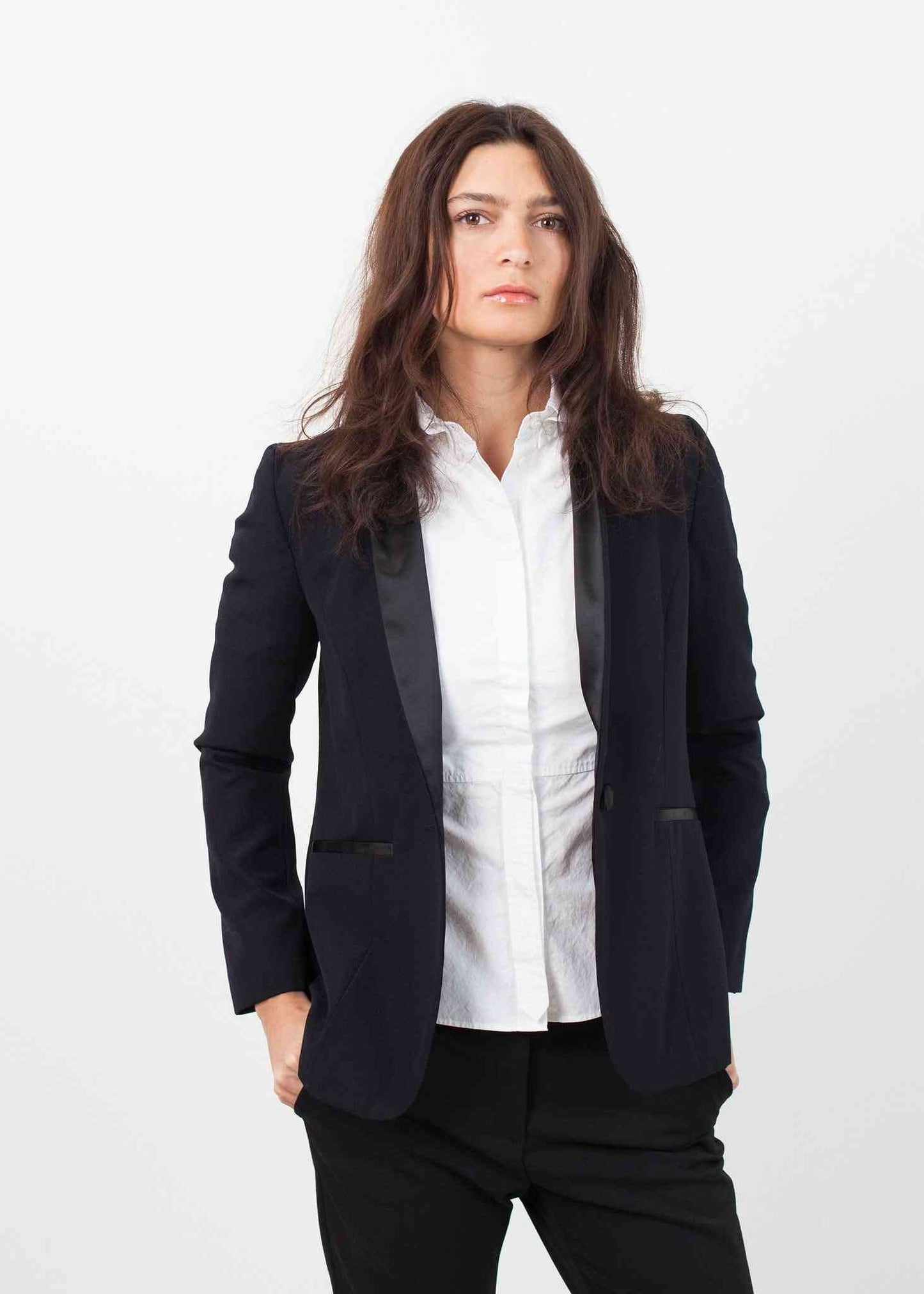 Shawl Collar Blazer in Black Harvey Faircloth women's coats & jackets Black 2 7572880809