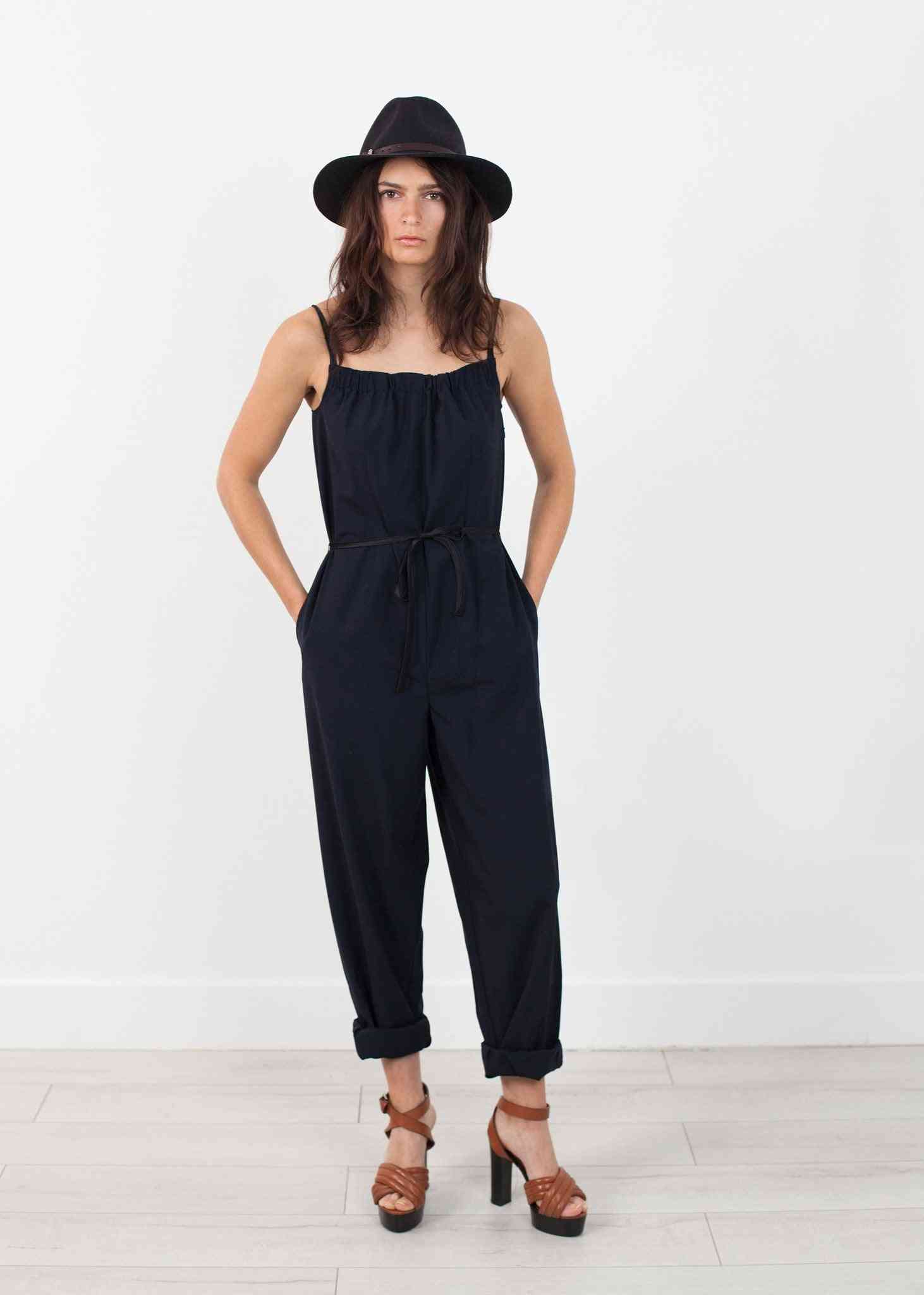 Sleeveless Jumpsuit in Navy Harvey Faircloth women's jumpsuits Navy 2 7572880809