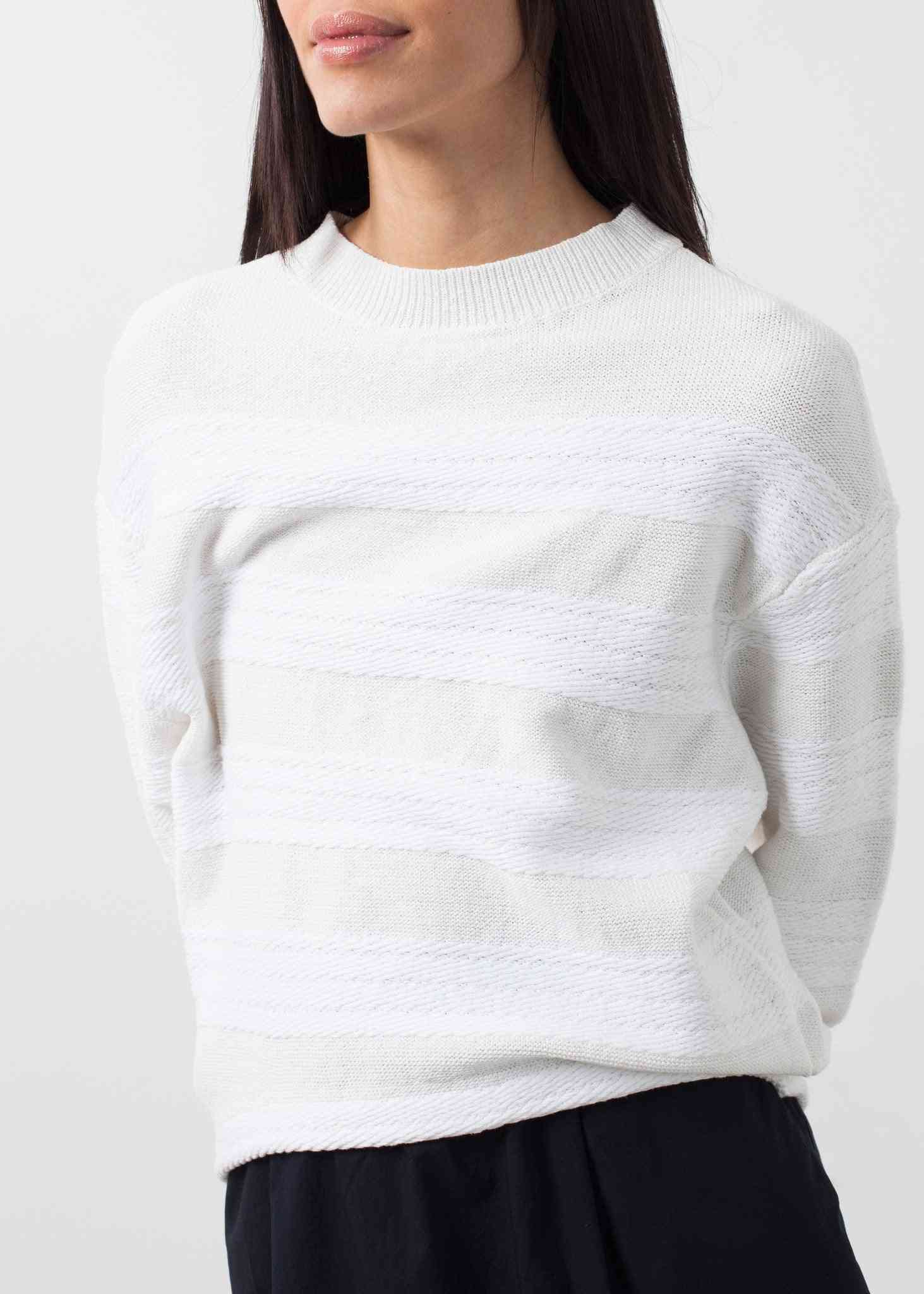 Wide Stripe Sweater Sayaka Davis women's knitwear White X-Small 7572880809