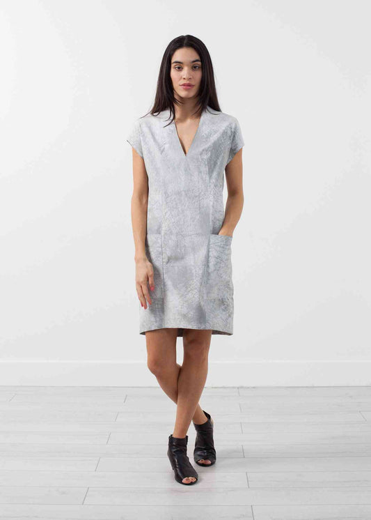 Polygon Leather Dress Schai women's dresses Cloud Mist X Small 7572880809