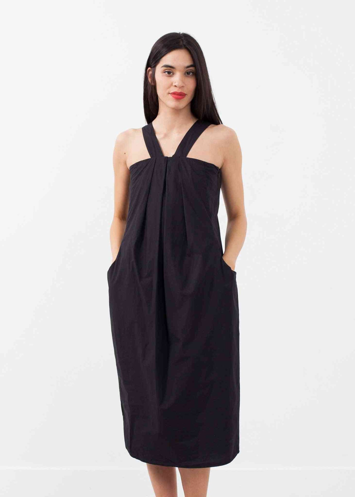 V-Strap Pocket Dress Hache women's dresses Black 38 7572880809