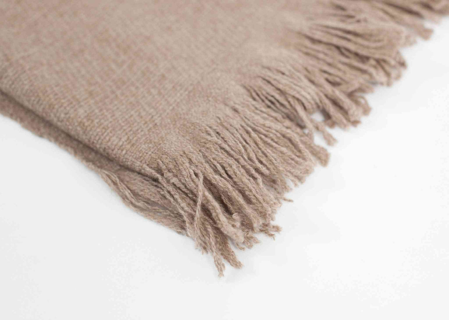 Cashmere Tassel Blanket in Brown Denis Colomb Home Accessories Brown One Size 7572880809