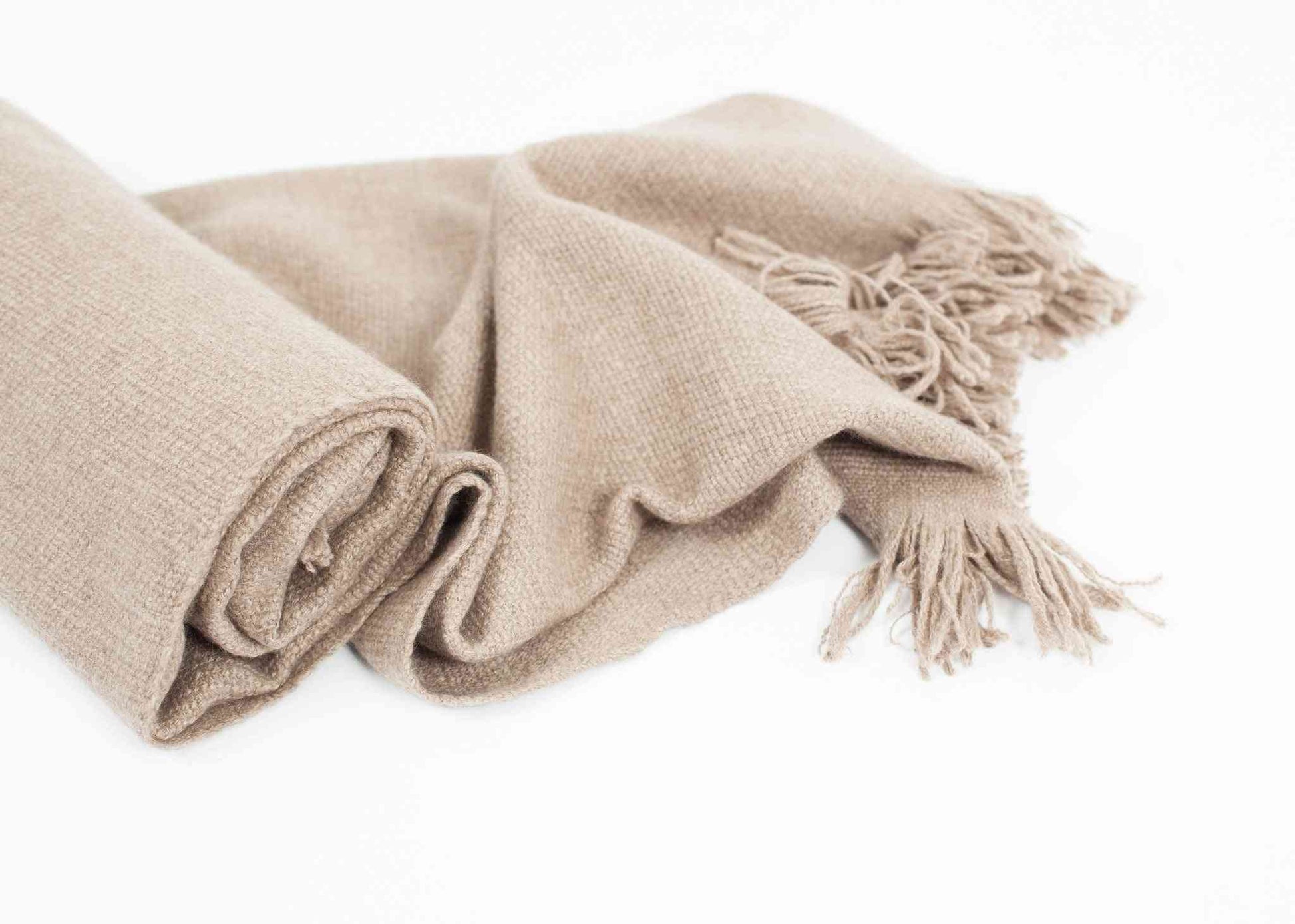 Cashmere Tassel Blanket in Brown Denis Colomb Home Accessories Brown One Size 7572880809