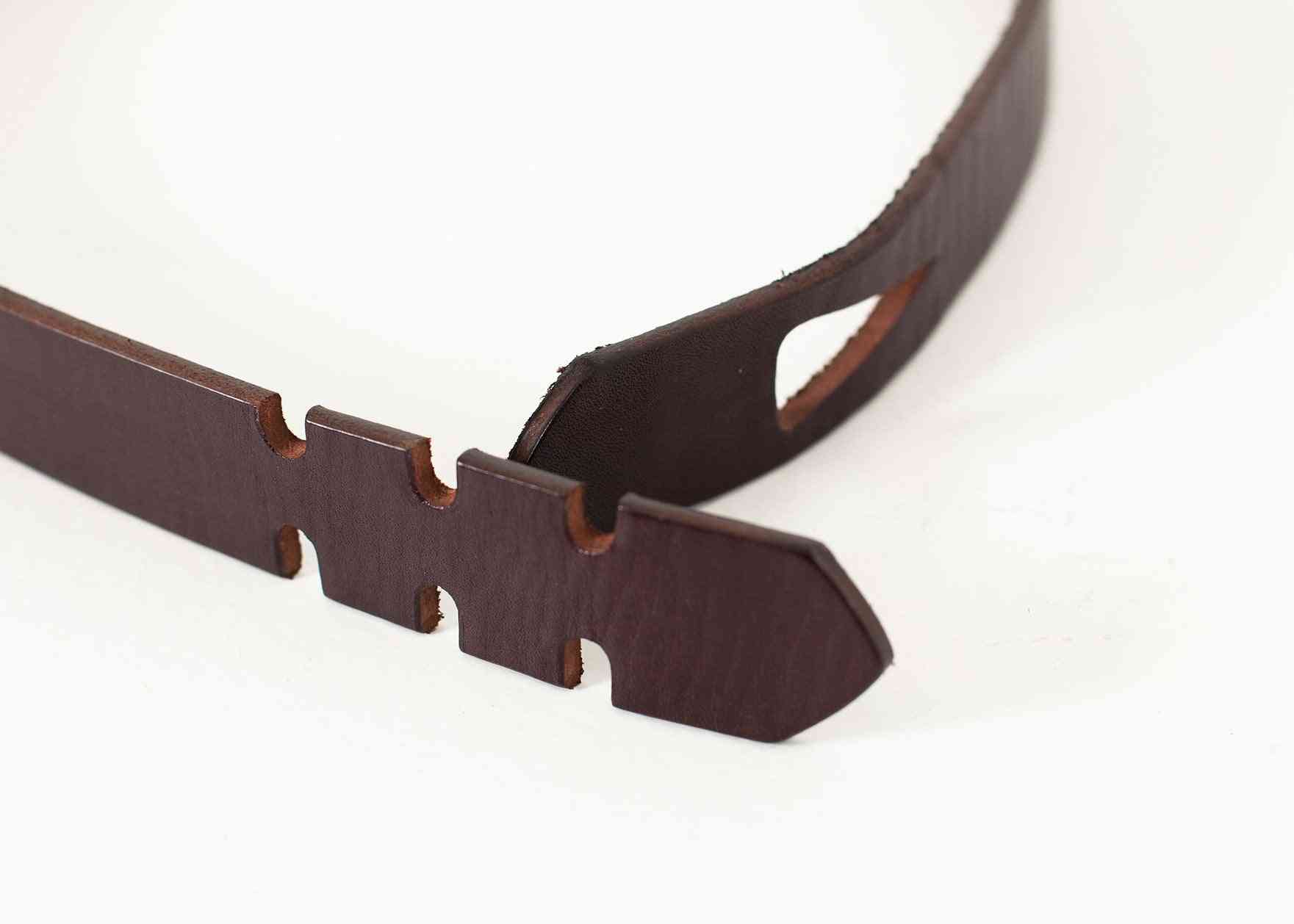 Buckle-less Belt in Brown Kelly Cole Group unisex belts Brown 28 7572880809