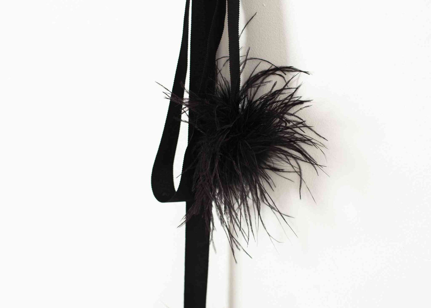 Feather Sash Louiza Babouryan Women's Accessories Black One Size 7572880809