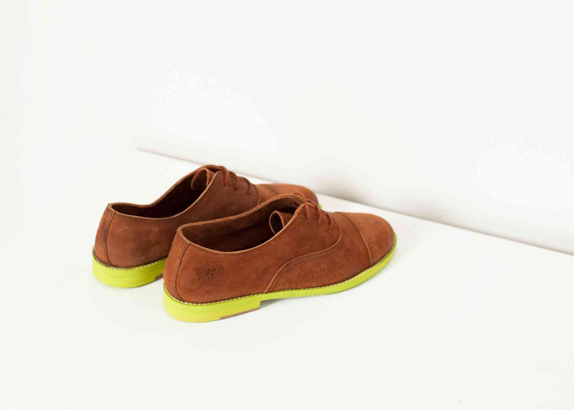 Suede Oxford in Natural/Lime Verba women's shoes 36 Natural/Lime 7572880809